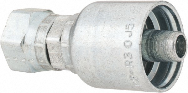 Hydraulic Hose Female Swivel Fitting: 0.375" ID, 6 mm, 3/8"