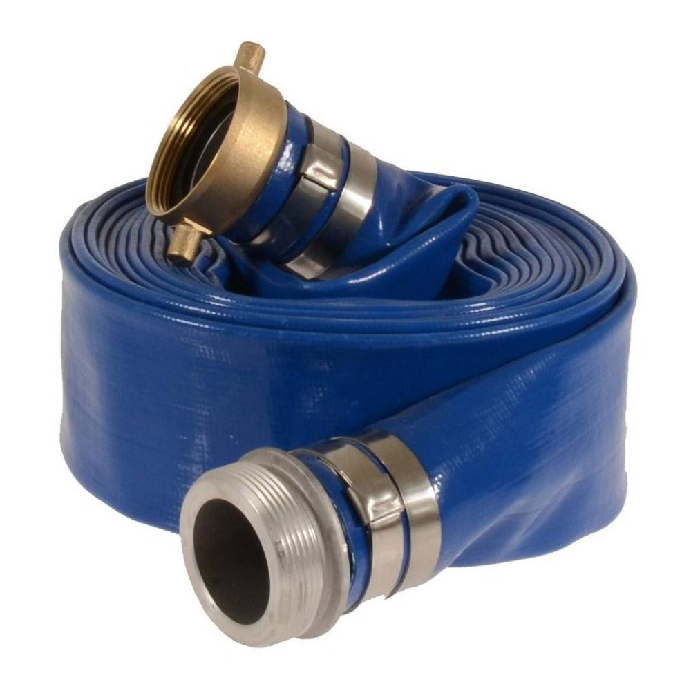 Water Suction & Discharge Hose: Polyvinylchloride - -10 to 150 &deg; F, 80 psi Max, Blue