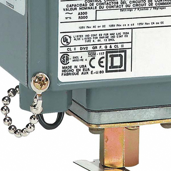 Square D - 4, 13 and 4X NEMA Rated, SPDT, 1.5 to 75 psi ...