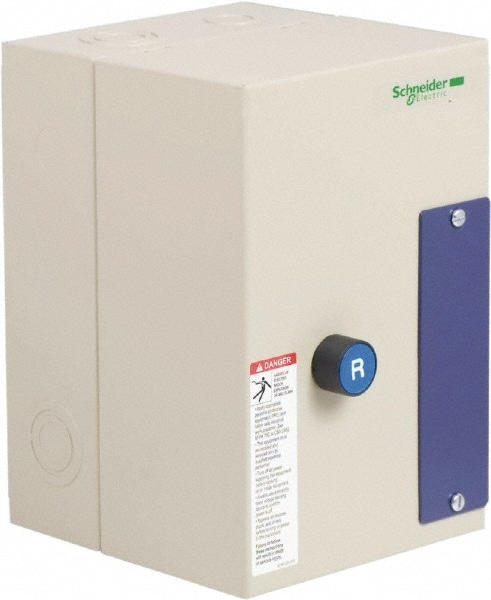 Schneider Electric LE1D183A62OU70 3 Pole, 18 Amp, 240 Coil VAC, 50/60 Hz, Nonreversible Enclosed IEC Motor Starter Image