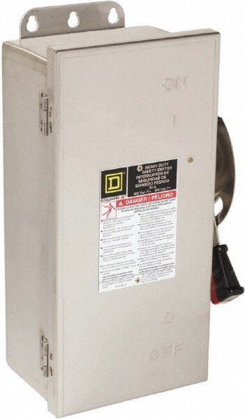 30 Amp, 600 VAC/VDC, 3 Pole Nonfused Safety Switch