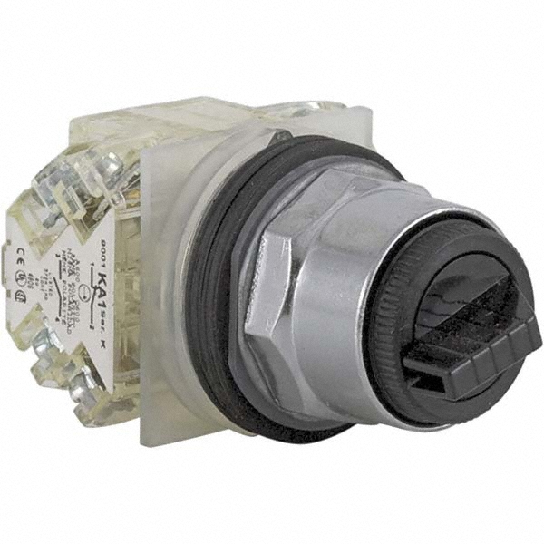 Schneider Electric Selector Switch with Contact Blocks 3 Positions