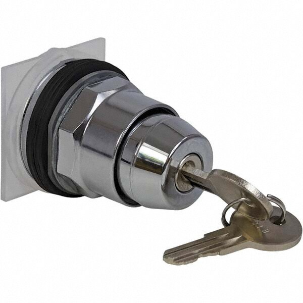 Schneider Electric 30mm Mount Hole, 2 Position, Key Operated