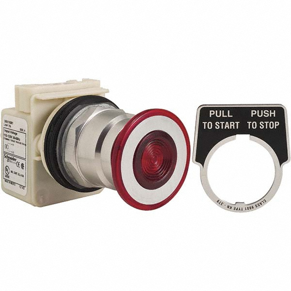 Schneider Electric 30mm Mount Hole, Extended Straight, Pushbutton
