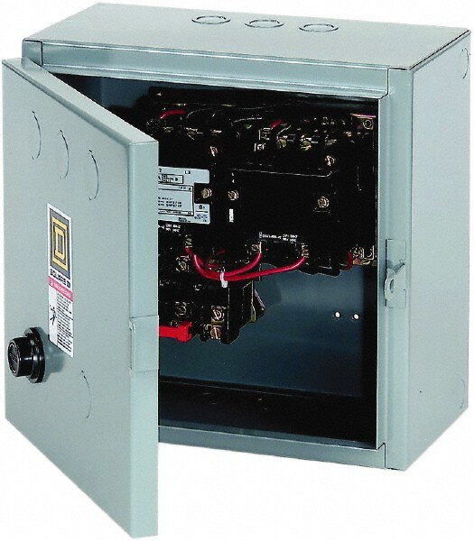 110 Coil VAC at 50 Hz, 120 Coil VAC at 60 Hz, 18 Amp, Reversible Enclosed Enclosure NEMA Motor Starter