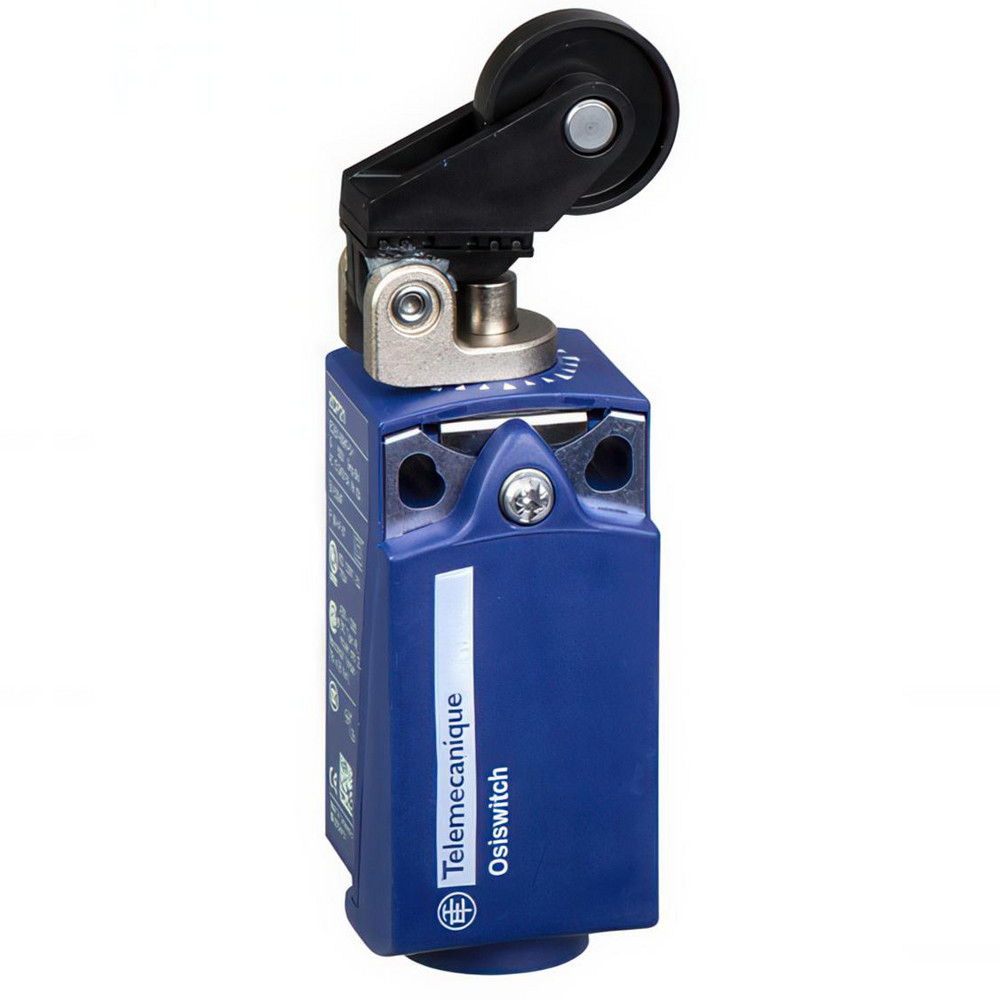 NC/NO Configuration, 240 VAC, 10 Amp, Plastic Roller Safety Limit Switch - 1.22 Inch Wide x 1.18 Inch Deep x 2.56 Inch High, IP66, IP67 Ingress Rating