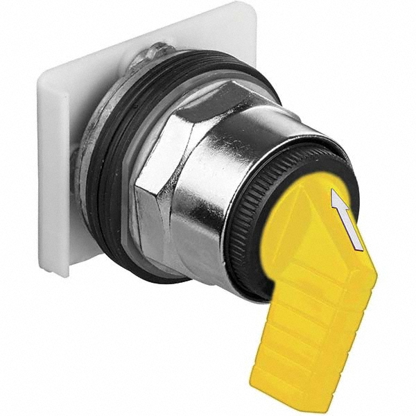 Schneider Electric 31mm, Yellow, Selector Switch Gloved Hand Knob