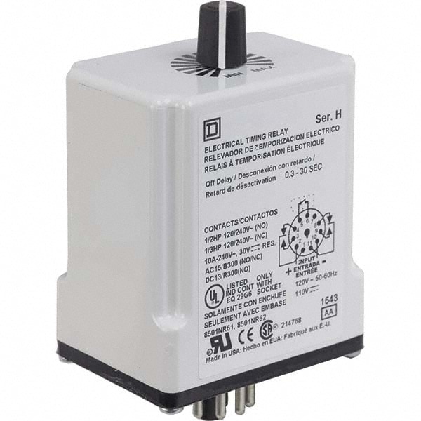 Square D 9050JCK25V14 DPDT Time Delay Relay Image