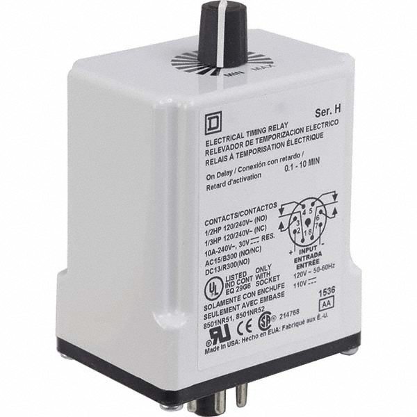 Square D DPDT Time Delay Relay 49945595 MSC Industrial Supply