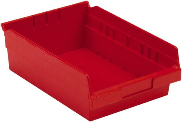 Plastic Hopper Shelf Bin: Red