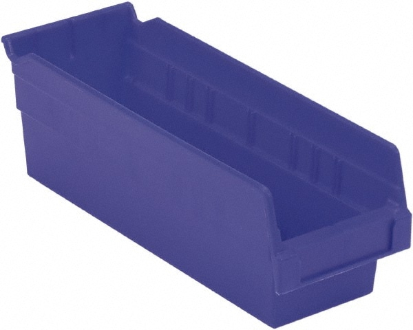 Plastic Hopper Shelf Bin: Blue