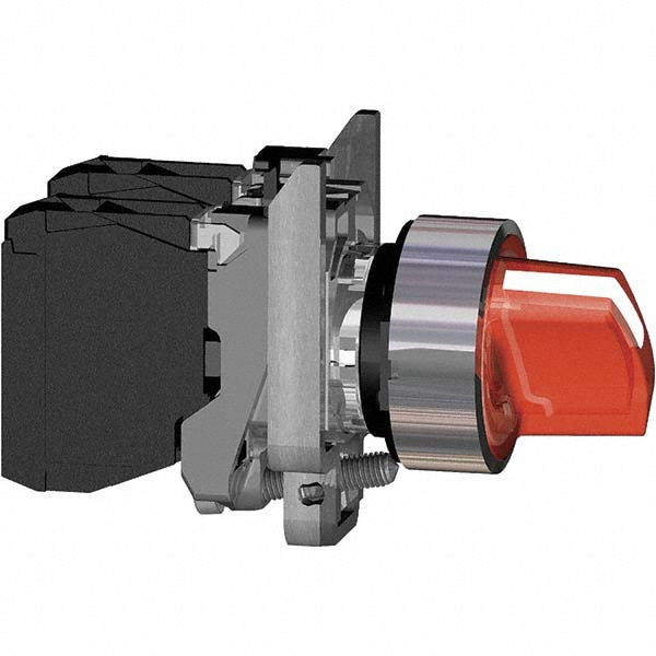 Schneider Electric Selector Switch with Contact Blocks 2 Positions