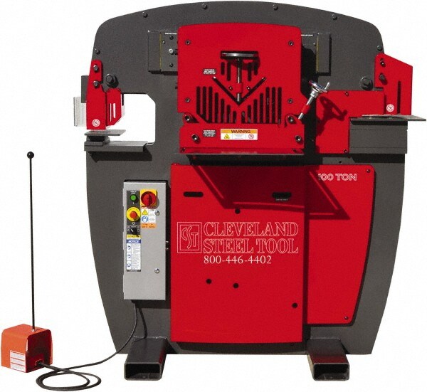 Ironworker: 11" Throat Depth, 100 Ton Punch, 3-1/2" Hole