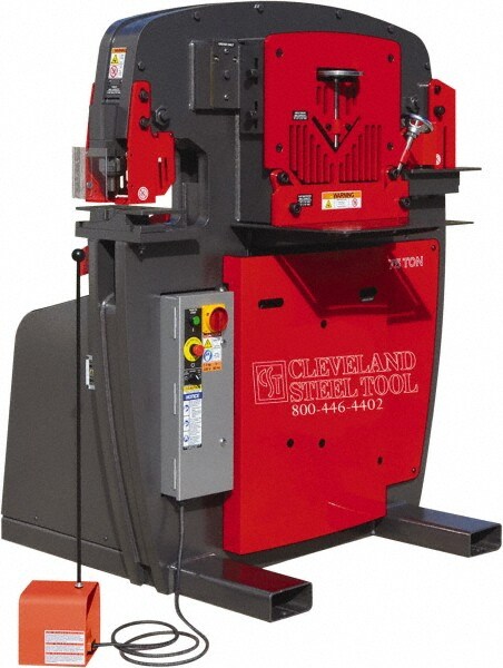 Ironworker: 10" Throat Depth, 75 Ton Punch, 3-1/2" Hole