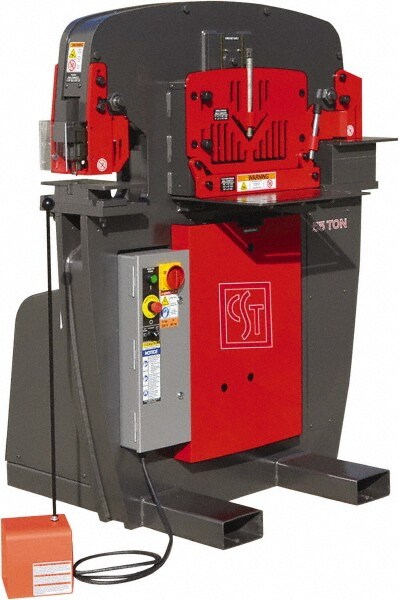 Ironworker: 7-1/2" Throat Depth, 55 Ton Punch, 3-1/2" Hole