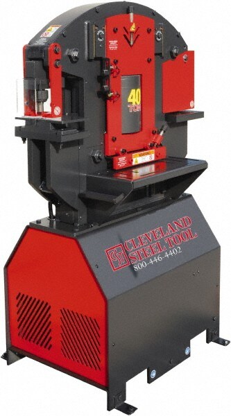 Ironworker: 7" Throat Depth, 40 Ton Punch, 3-1/2" Hole