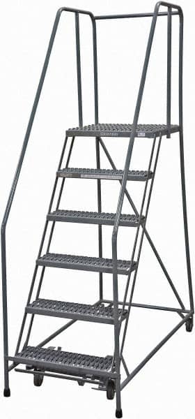 Cotterman - Steel Rolling Ladder: 6 Step - 50014349 - MSC Industrial Supply