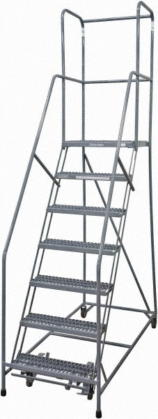 Cotterman - Steel Rolling Ladder: 450 lb Capacity, 7 Step | MSC Direct