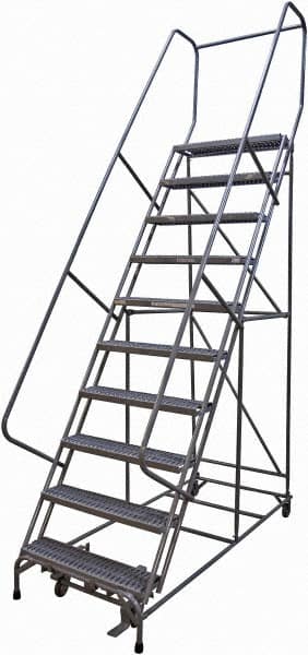 Cotterman - Steel Rolling Ladder: 10 Step - 50014786 - MSC Industrial Supply