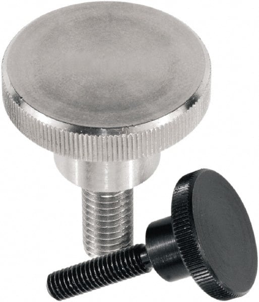 Size: M5, Length: 10mm, Color: Black Screw 5pcs M5 Aluminum knurled Head Stainless Steel Step Hand Thumb Screws