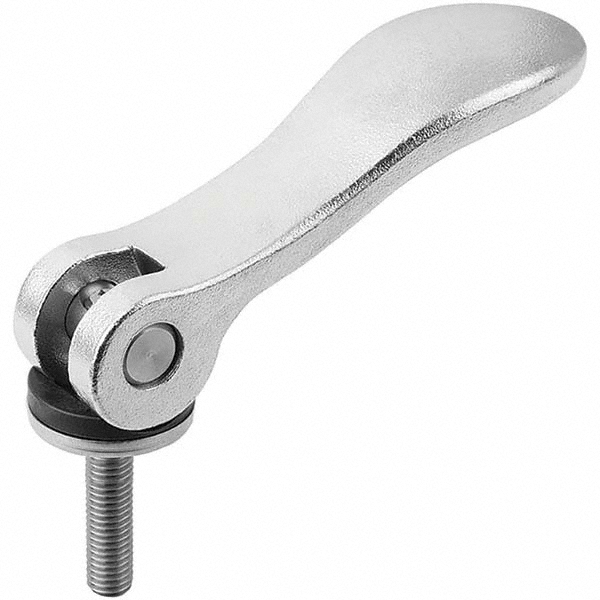 KIPP Adjustable Clamping Handle Adjustable Cam Lever, M5x0.8 Thread, Stainless Steel Handle
