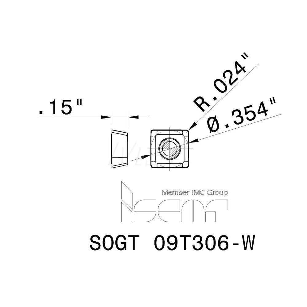 Iscar Indexable Drill Insert SOGT09DT IC808, Solid Carbide MSC Direct