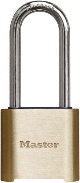 Master Lock 975LH Combination Lock: Brass, 3" High, 2" Wide 