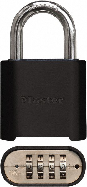 Combination Lock: Zinc, 3" High, 2" Wide, Powder Coated
