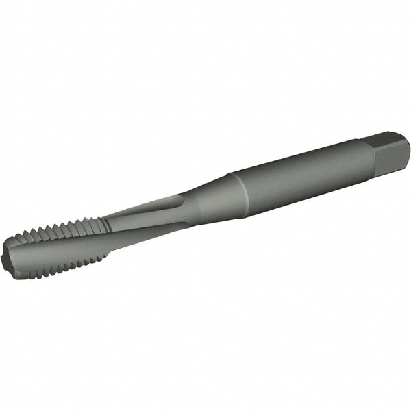 Spiral Flute Tap: 1/4-20 UNC, 3 Flutes, Modified Bottoming, 2B Class of Fit, Powdered Metal, Nitride Coated