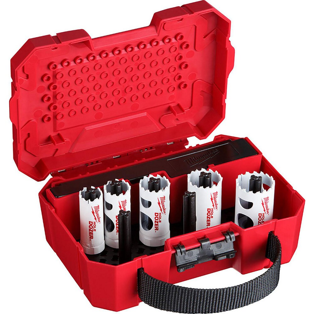 Automotive Hole Saw Kit: 7 Pc, 3/4 to 1-1/4" Dia