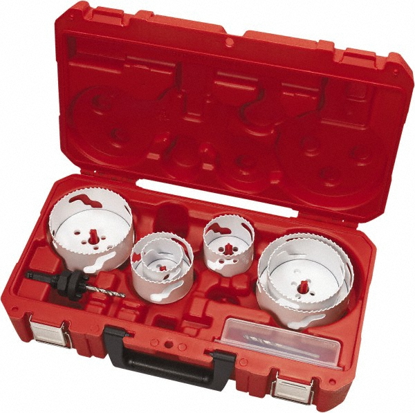 Milwaukee Tool 8 Piece, 2" to 41/2" Saw Diam, Electrician's Hole Saw