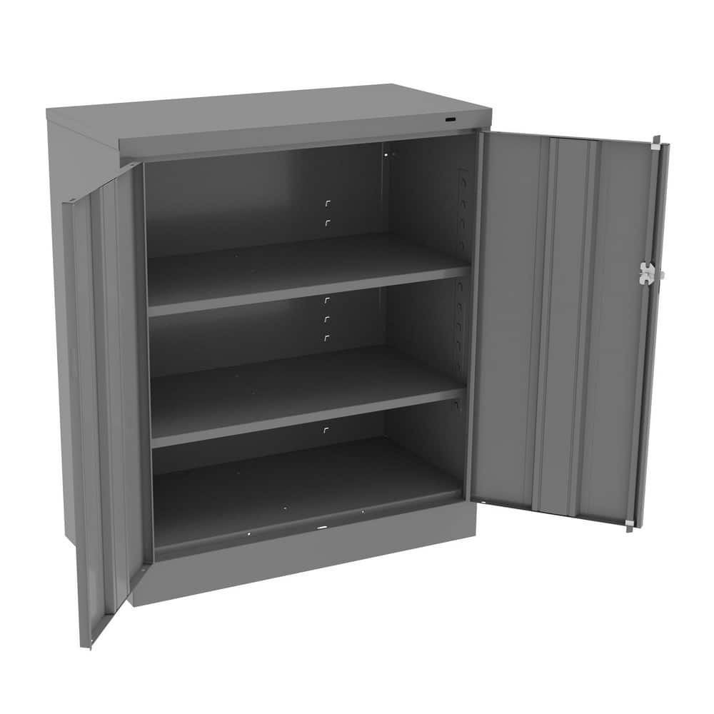 Tennsco 1442-LGY Locking Steel Storage Cabinet: 36" Wide, 18" Deep, 42" High 