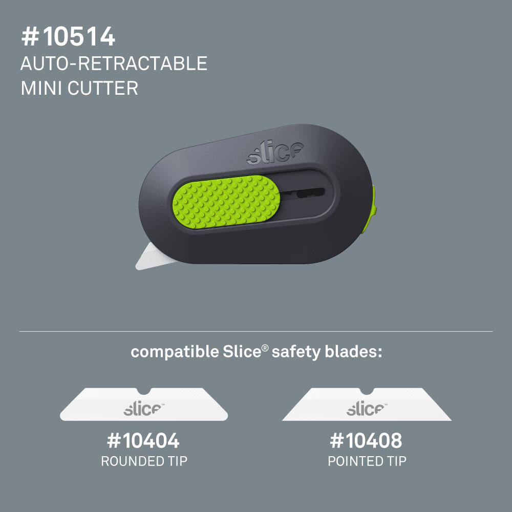 Slice - Mini Utility Knife: 62.00 mm Handle, Retractable Blade | MSC Direct