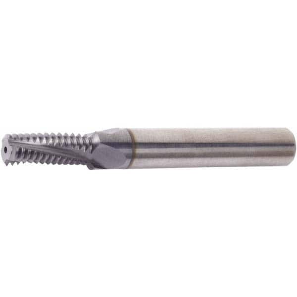 Vargus 80293 Helical Flute Thread Mill: #12-28, Internal, 3 Flute, 1/4" Shank Dia, Solid Carbide 