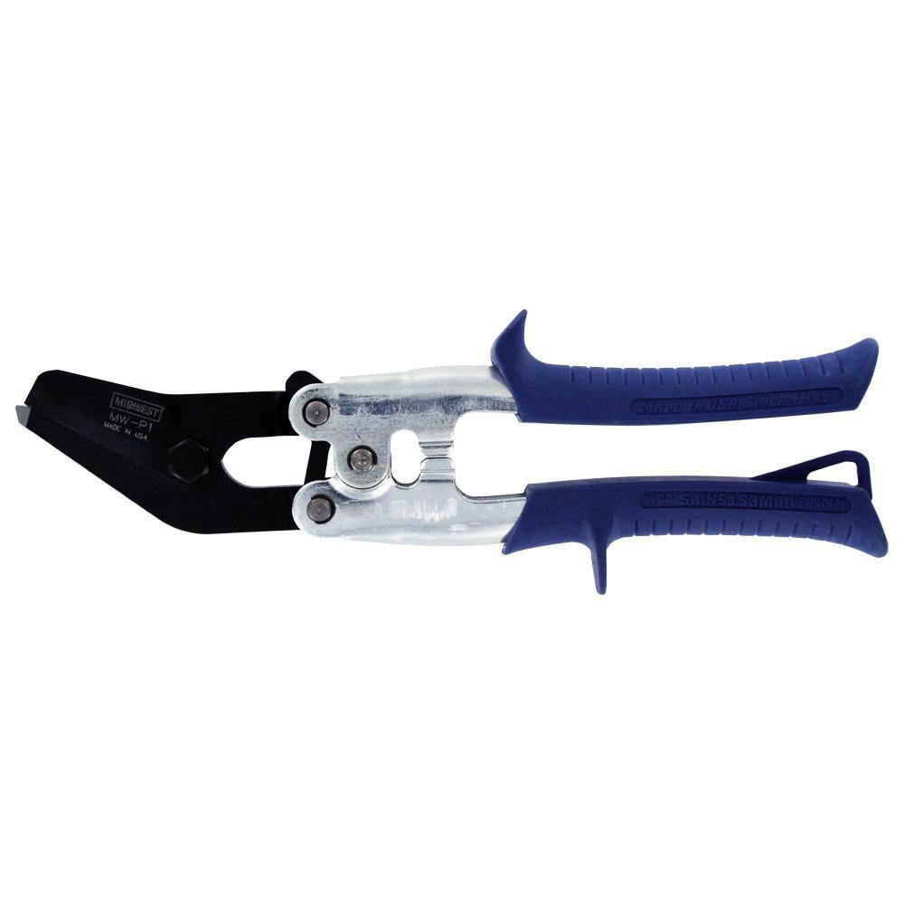 Pipe & Duct Snips: 9-1/2" OAL, 1" LOC