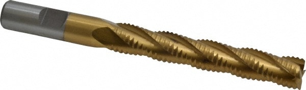 Value Collection 723-6739 Square End Mill: 1/2 Dia, 3 LOC, 1/2 Shank Dia, 5 OAL, 4 Flutes, Cobalt Image