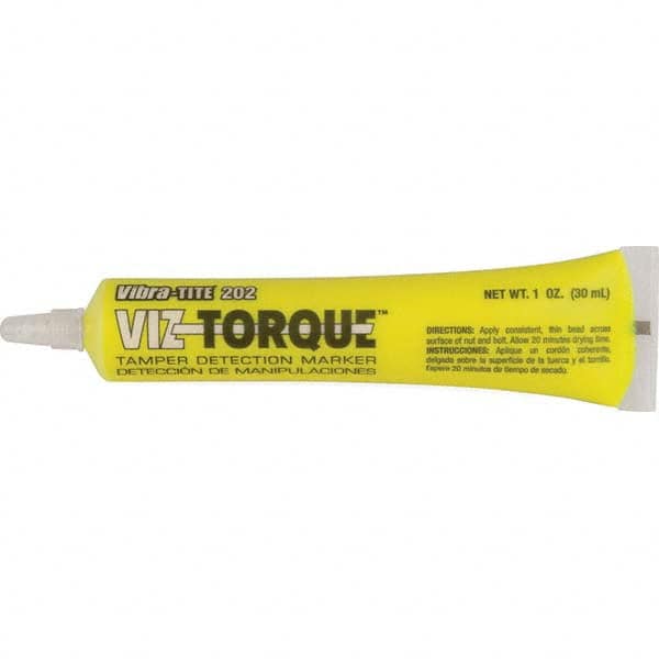 Visual Vibratory Indicator Marker: Yellow, Tamperproof, Squeeze Tube Point