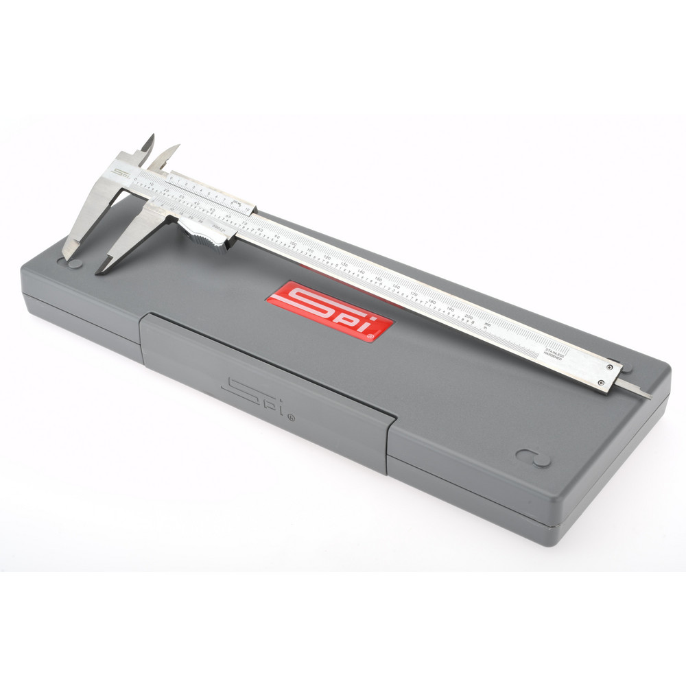 SPI CMS170309008 Vernier Caliper: 0 to 8", 0.0015" Accuracy, 0.001" Graduation, Stainless Steel Image