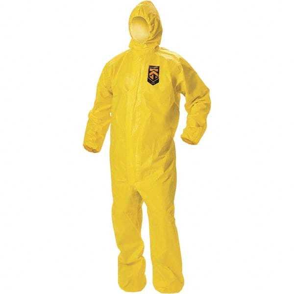 KleenGuard 46771 Non-Disposable Rain & Chemical-Resistant Coverall: Yellow, PE Film 