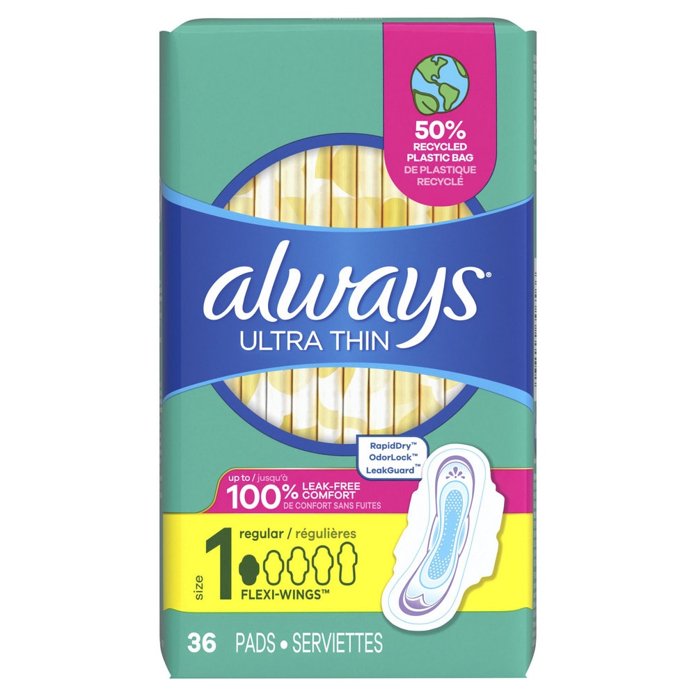 Always Always Ultra Thin Pads with Wings Size 1 36 pack MSC Direct