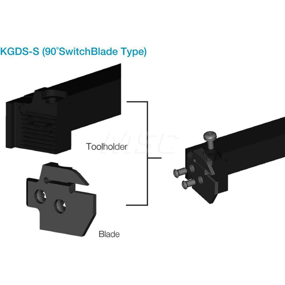 Kyocera Indexable Grooving Toolholder: KGDSL2525C, External, Left Hand  50480193 MSC Industrial Supply