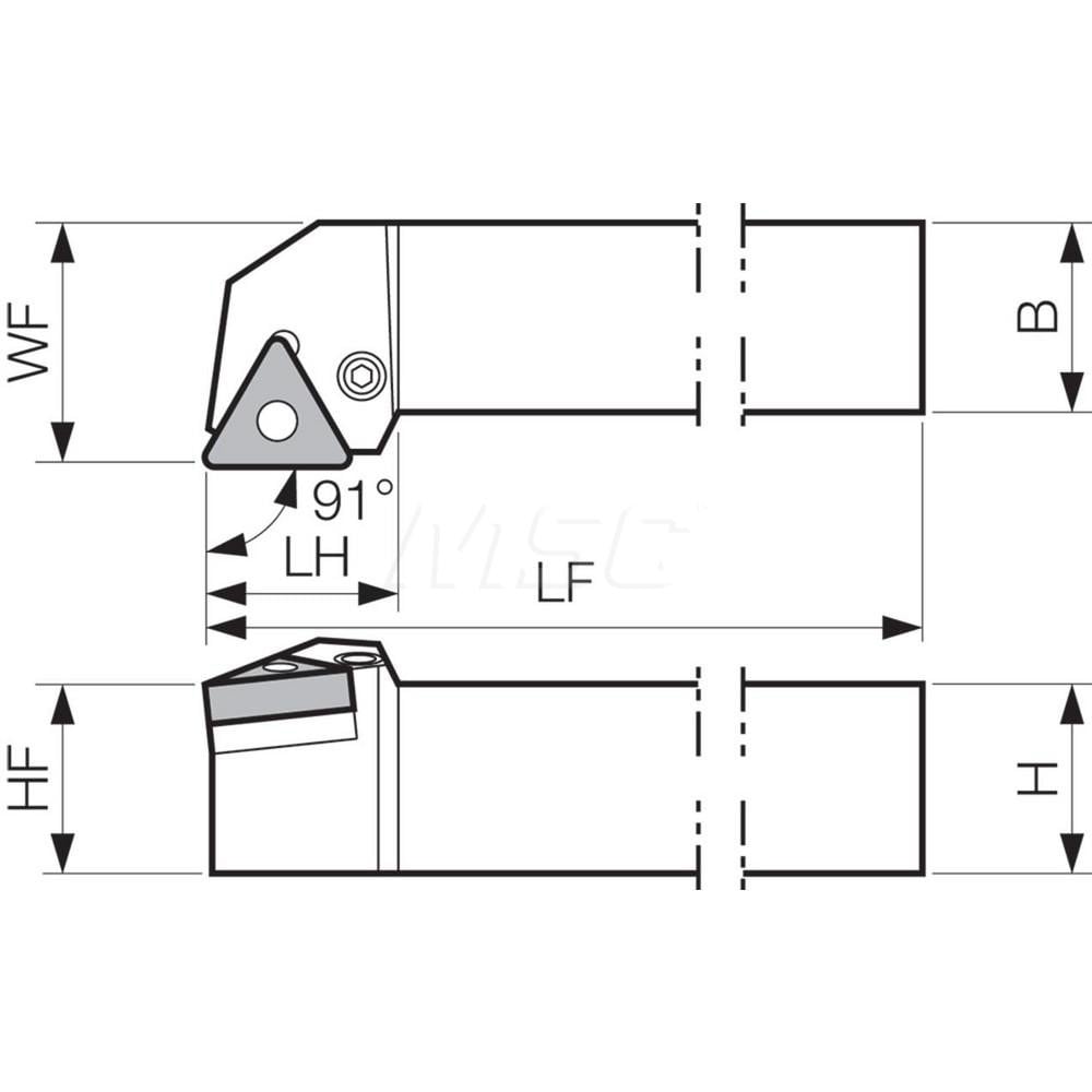 Kyocera - Indexable Turning Toolholder: PTGNR2525M22, Pin | MSC ...