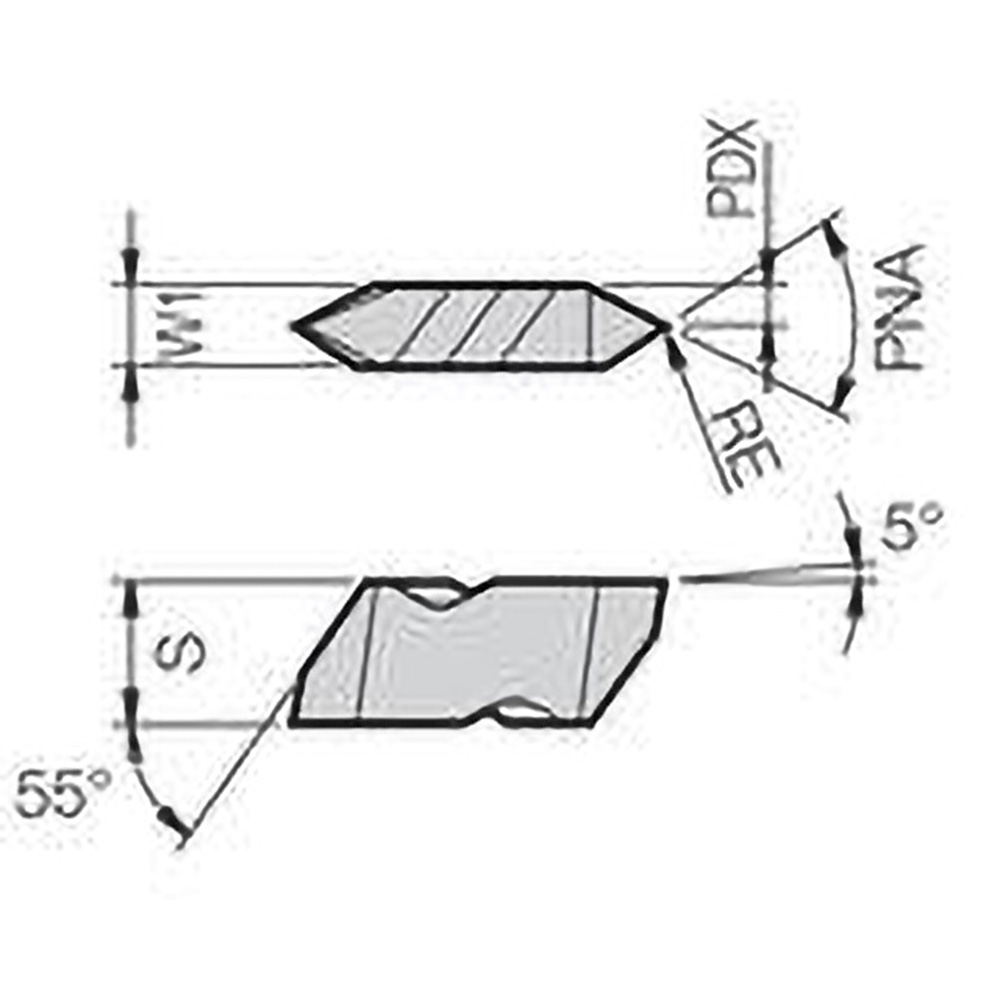 Kyocera Threading Insert KCTP2LPR1215, Carbide MSC Industrial