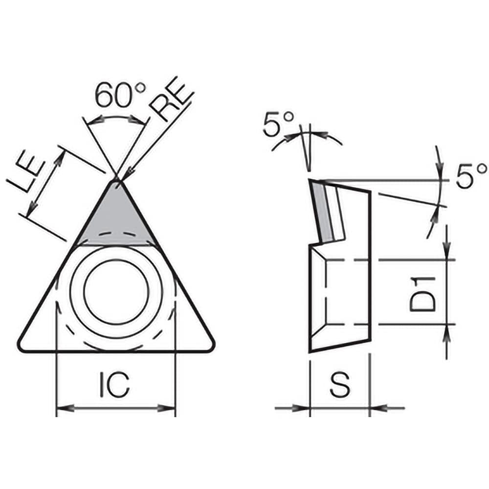 Kyocera - Turning Insert: TBMT1212 KPD001, Polycrystalline Diamond