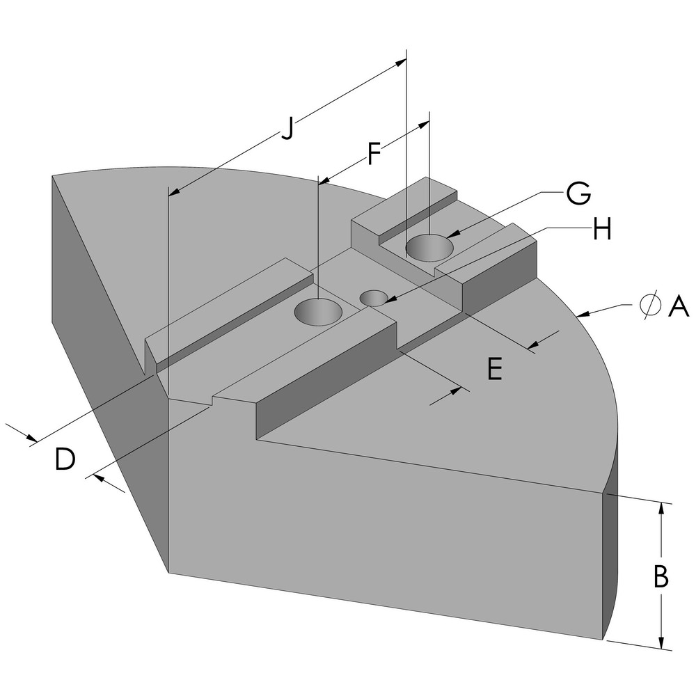 Abbott Workholding Products Soft Lathe Chuck Jaw Serrated MSC Direct