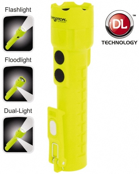 Handheld Flashlight: LED, 17.5 hr Max Run Time, AA Battery