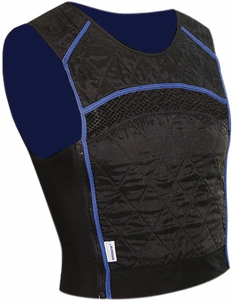 Size XL, Black & Blue Cooling Vest - Pullover, Spandex, Nylon, HyperKewl
