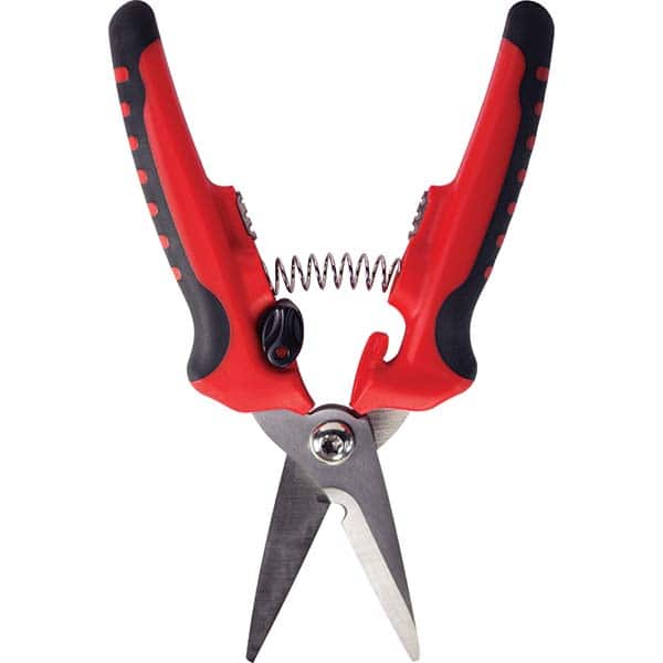 Jonard Tools JIC-183 Heavy-Duty Scissors: 8" OAL, 1/4" LOC, Carbon Steel Blades 