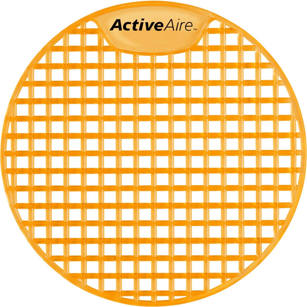 ActiveAire Deodorizer Urinal Screen, Sunscape Mango Scent, Orange, 12/Carton ActiveAire Deodorizer Urinal Screen, Sunscape Mango Scent, Orange, 12/Carton
