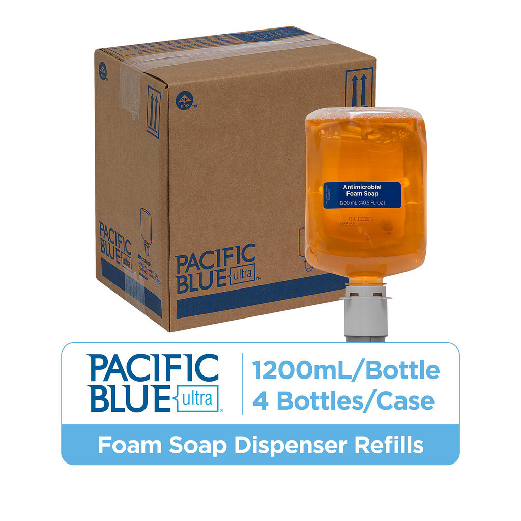 Georgia Pacific | Pacific Blue Ultra Pacific Blue Ultra Antimicrobial Bzk Foam Soap Dispenser Refills For Manual Dispensers, Antimicrobial Pacific